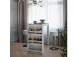 Vicco Tavolo Bar Con Sgabelli Repose, 57 X 117 Cm Con 2 Sgabelli Da Bar, Bianco/Antracite/Bianco