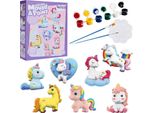 Set Creativo Woopie Con Colori Fai Da Te Realizzare Calchi In Gesso E Dipingere - Set Unicorno