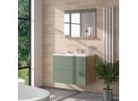 Vicco Specchio Da Bagno Izan, 80.1 X 62 Cm Con AböAge, Goldkraft Rovere/Verde