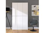 Vicco Armadio Multifunzione Claus, 111 X 191.5 Cm Con 6 Porte, Bianco