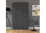 Vicco Armadio Multifunzione Claus, 111 X 191.5 Cm Con 6 Porte, Antracite