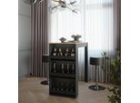 Vicco Tavolo Bar Con Sgabelli Repose, 57 X 117 Cm Con 2 Sgabelli Da Bar, Antracite/Quercia Dorata