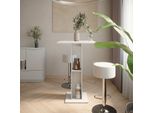 Vicco Tavolo Bar Con Sgabelli Repose, 65 X 65 Cm Con 2 Sgabelli Da Bar, Bianco