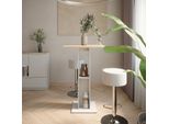 Vicco Tavolo Bar Con Sgabelli Repose, 65 X 65 Cm Con 2 Sgabelli Da Bar, Bianco/Sonoma/Bianco