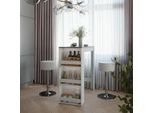 Vicco Tavolo Bar Con Sgabelli Repose, 45 X 110 Cm Con 2 Sgabelli Da Bar, Bianco/Antracite/Bianco