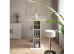 Vicco Tavolo Bar Con Sgabelli Repose, 75 X 75 Cm Con 2 Sgabelli Da Bar, Bianco/Sonoma/Bianco