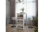 Vicco Tavolo Bar Con Sgabelli Repose, 45 X 110 Cm Con 2 Sgabelli Da Bar, Bianco/Sonoma/Bianco