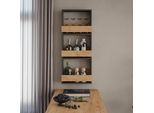 Vicco Scaffale A Muro Repose, 40 X 98 Cm, Quercia Dorata/Antracite