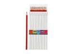 Colortime - Matite Colorate Triangolari - Rosso, 12 Pezzi