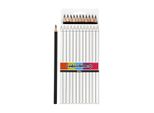 Creativ Company Matite Colorate Triangolari Nere, 12 Pezzi.