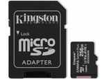 Kingston SDCS2/256GB Scheda Microsd Sd 256GB Kingston Sdxc Canvas+ (Classe10) M.Adap Al Dettaglio