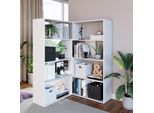 Vicco Scaffale Angolare Laine, 170 X 142 Cm, Bianco