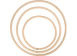 Creativ Company Cc Anelli Di Bambù 15,3-25,5 Cm Naturali 3 Pezzi