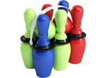 Set Di 8 Birilli | Birilli Per Interni Ed Esterni | Plastica | Rosso, Blu, Verde