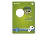 Ursus Green 040780010 Heft - LIN10, A5, 16 Blatt, 90 G/Qm, 5 Mm Kariert Mit Rand