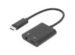 USB-C Adapter Auf USB-C + 3,5Mm Klinke Schwarz