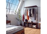 Vicco Armadio Multifunzione Fyrk, 119.5 X 189 Cm, Rovere Rustico/Nero