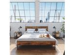 Vicco Comodini Camera Da Letto Fyrk, Set Di 2, Legno Antico/Nero
