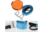 Einfeben Fune Di Traino Blu 5 Cm X 5 M Capacità Di Carico Fino A 8 Tonnellate Con 2 Moschettoni Incl. Borsa