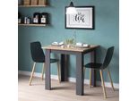 Vicco Tavolo Da Pranzo Karlos, 80 X 80 Cm, Quercia Dorata/Antracite