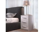 Vicco Comodini Camera Da Letto Irma, 37.6 X 66 Cm, Bianco Lucido