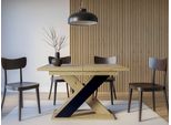 Tavolo Da Pranzo Allungabile 120X90 Cm Figol - Rovere Artigianale / Nero