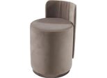 Poltrona Di Design Pouf Sgabello Da Toeletta Sedia Rotonda Imbottita Panca Marrone