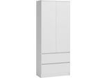 Armadio Guardaroba 90 Cm Con Cassetti Taavi - Bianco