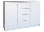 Cassettiera Larga Combinata Elbe - Bianco