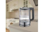 Maestro MR-053 Bollitore Elettrico In Vetro Senza Fili Con Illuminazione A Led 1,7L In Vetro E Acciaio Inox 2200W