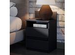 Vicco Comodino Camera Da Letto Monty, 39.6 X 59.1 Cm Set Di 2, Nero