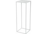 Howhomely Sgabello Per Piante In Metallo 70 Cm - Sgabello Per Fiori In Metallo Bianco - Supporto Per Fiori