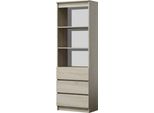 Scansia Con Scaffali E Cassetti Kalev - Rovere Sonoma