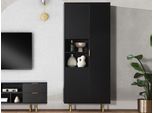 Scansia Alta Con Scaffali Iredell - Oro / Nero Opaco
