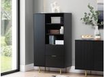 Scansia Con Cassetti E Anta Iredell - Oro / Nero Opaco