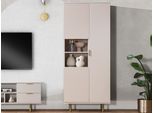 Scansia Alta Con Scaffali Iredell - Oro / Cashmere