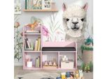 Vicco Libreria Bambini Luigi, 107.2 X 88.6 Cm Senza Box Pieghevole, Rosa