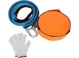 Corda Di Traino Tolletour Blu 5 Cm X 5 M Portata Fino A 8 Tonnellate Con 2 Moschettoni Incl. Borsa