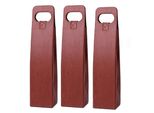 Set Di 3 Sacchetti Regalo In Ecopelle | Sacchetto Per Vino Con Chiusura Per Bottiglia Singola | Sacchetto Regalo Riutilizzabile | Sacchetto Per Vino Colore: Marrone | Portatile - Sacchetto Per Vino, Spumante, Bottiglia Di Champagne