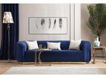 Divano A Tre Posti In Acciaio Inox Blu Mobili Da Salotto Divani Imbottiti Divani