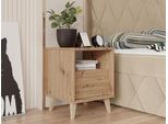Comodino Con Cassetto E Scaffale Presidio - Rovere Artisan