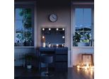 Vicco Tavolo Da Toeletta Sherry, 90 Cm Con Illuminazione Led E Sgabello, Antracite Lucido