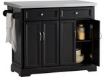 Sobuy Fkw71-Sch Carrello Da Cucina Carrello Per Servire Isola Da Cucina Con Piano Di Lavoro Estraibile Carrello Da Cucina, Mobile Da Cucina Nero