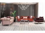 Set Di Divani Chesterfield A Tre Posti Marrone Set Di Divani Imbottiti