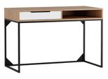 Scrivania Fabens Con Contenitore - Noce Americano / Bianco Opaco / Nero Opaco