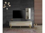 Porta Tv Rtv Lowboard Bianco Tavolo Legno Soggiorno Moderno Credenza