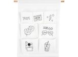 Creativ Company Organiser In Cotone Bianco 46 Cm - Portaoggetti Da Appendere Per Bambini
