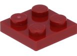 Piastre Lego® 2X2 3022 - 100 Pezzi Rosso Scuro