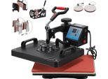 Jopassy 8 In 1 Pressa Per Trasferimento 30 X 38 Cm Pressa Termica 1250W Pressa Per Camicie Multifunzione Max. 250 °C Pressa Per Magliette Pressa Per Tazze Display Lcd Nero