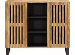 Vidaxl Credenza 90X34X75 Cm Legno Massiccio Grezzo Mango